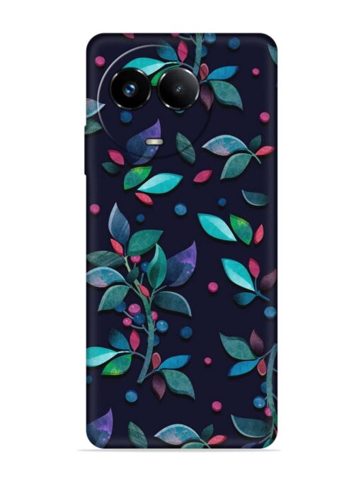 Decorative Watercolor Flower Embossed Soft Silicone Case for Realme Narzo 60X (5G)