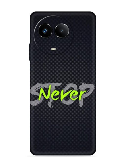 Never Stop Embossed Soft Silicone Case for Realme Narzo 60X (5G)