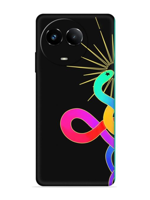 Art Geometric Abstraction Embossed Soft Silicone Case for Realme Narzo 60X (5G)