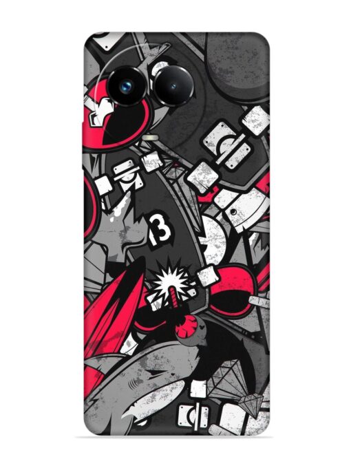 Fictional Doodle Embossed Soft Silicone Case for Realme Narzo 60X (5G)