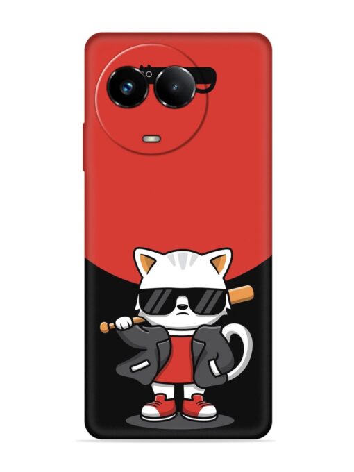 Cool Little Bear Cartoon Embossed Soft Silicone Case for Realme Narzo 60X (5G)