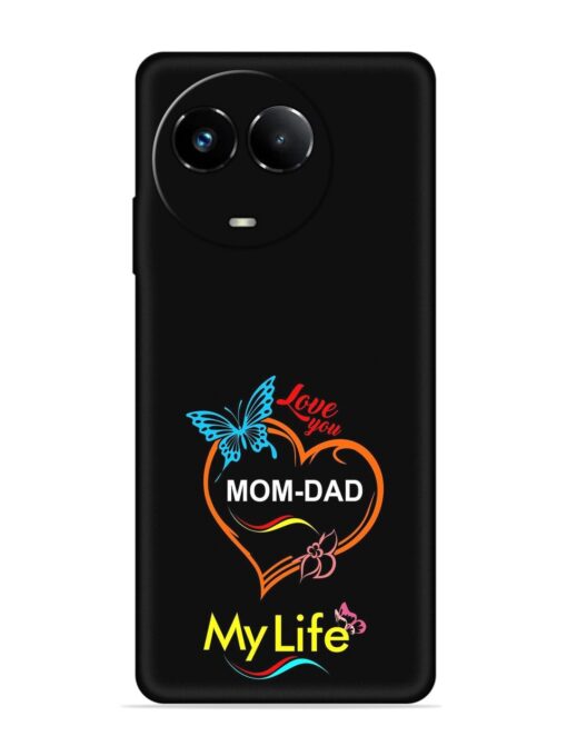 Love You Mom Dad Embossed Soft Silicone Case for Realme Narzo 60X (5G)