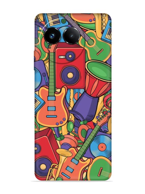 Colorful Music Art Embossed Soft Silicone Case for Realme Narzo 60X (5G)