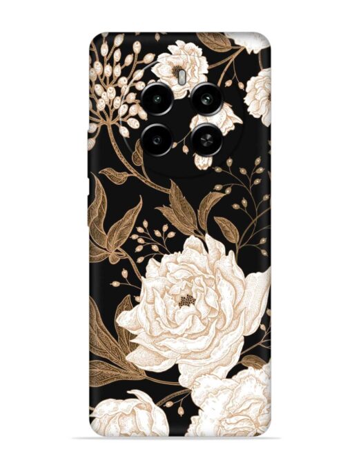 Peonies Roses Floral Embossed Soft Silicone Case for Realme Narzo 70 (5G) Zapvi