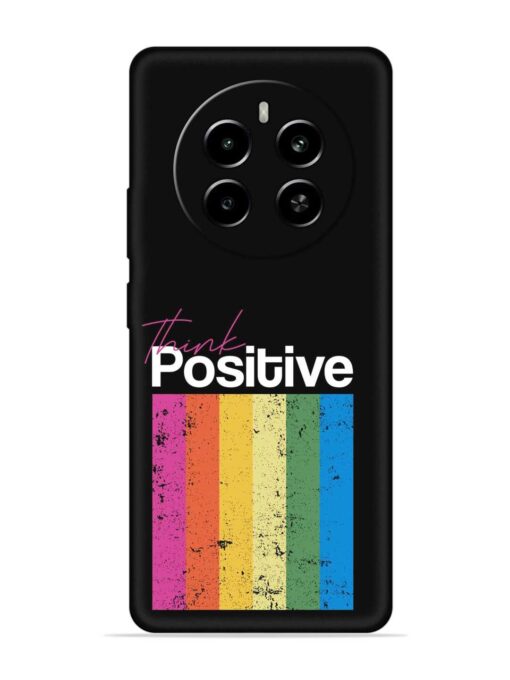 Think Positive Typography Embossed Soft Silicone Case for Realme Narzo 70 (5G) Zapvi