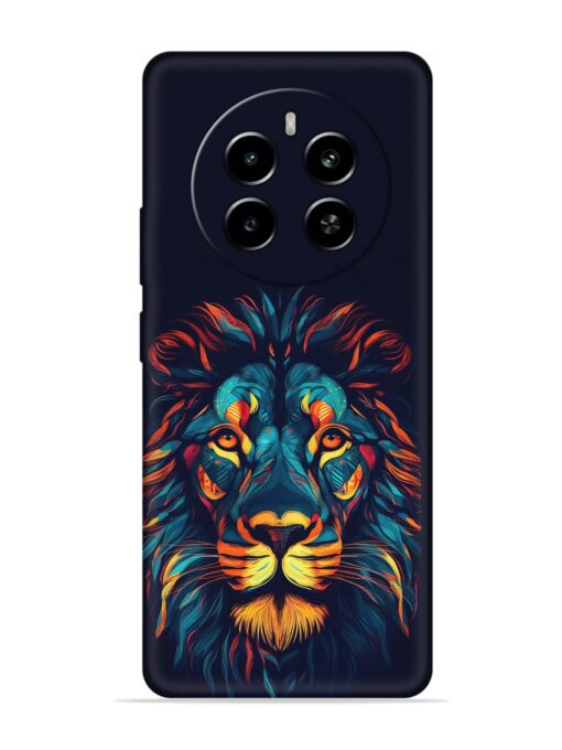 Colorful Lion Embossed Soft Silicone Case for Realme Narzo 70 (5G) Zapvi