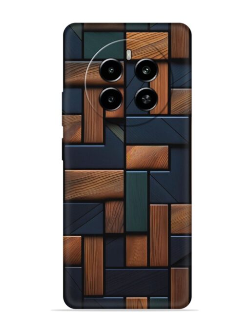 Wooden Background Cubes Embossed Soft Silicone Case for Realme Narzo 70 (5G) Zapvi