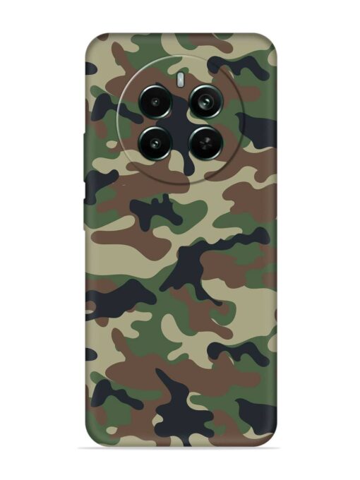 Army Military Camouflage Dark Green Embossed Soft Silicone Case for Realme Narzo 70 Pro (5G) Zapvi