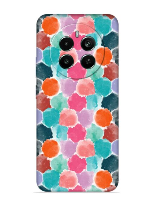 Colorful Seamless Pattern Embossed Soft Silicone Case for Realme Narzo 70 Pro (5G)