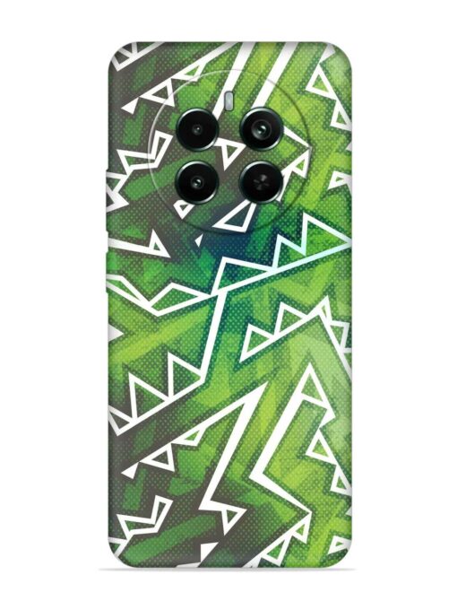 Green Graffiti Seamless Embossed Soft Silicone Case for Realme Narzo 70 Pro (5G) Zapvi