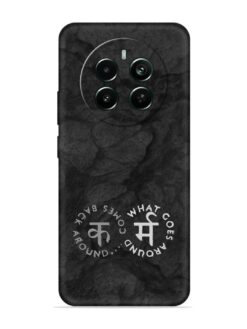 Karma Hindi Word Embossed Soft Silicone Case for Realme Narzo 70 Pro (5G)