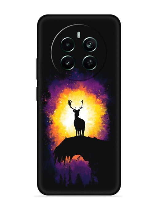 Elk Animal Art Embossed Soft Silicone Case for Realme Narzo 70 Pro (5G)