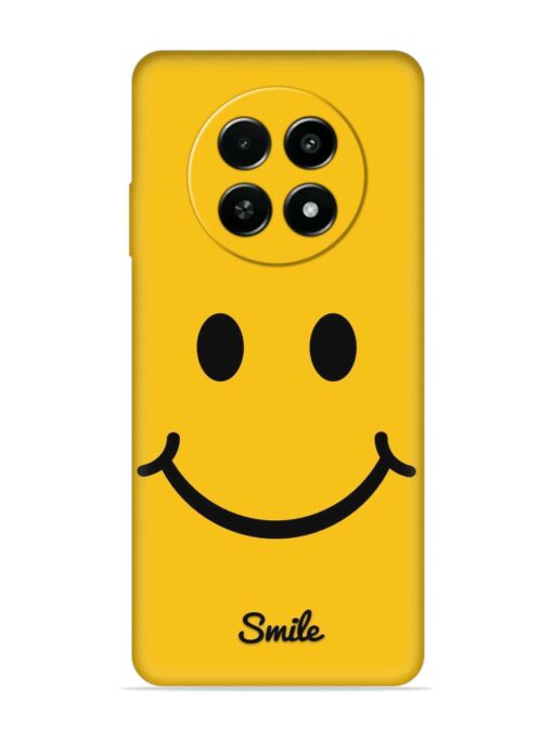 Yellow Smiley Embossed Soft Silicone Case for Realme Narzo 70X (5G) Zapvi