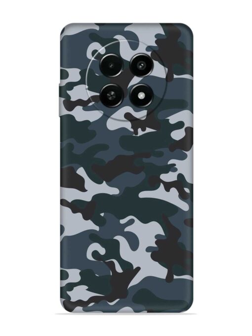 Dark Blue Army Military Art Embossed Soft Silicone Case for Realme Narzo 70X (5G) Zapvi