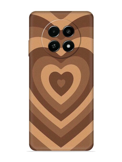 Brown Heart Embossed Soft Silicone Case for Realme Narzo 70X (5G) Zapvi