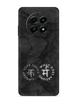 Karma Hindi Word Embossed Soft Silicone Case for Realme Narzo 70X (5G)