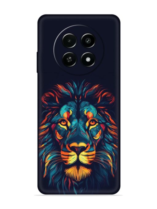 Colorful Lion Embossed Soft Silicone Case for Realme Narzo 70X (5G) Zapvi