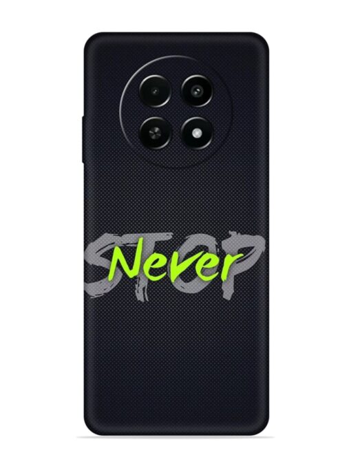 Never Stop Embossed Soft Silicone Case for Realme Narzo 70X (5G)