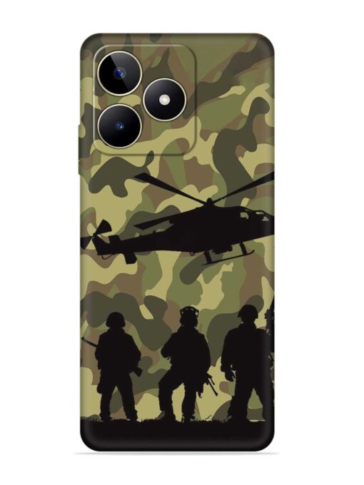 Army Heros Embossed Soft Silicone Case for Realme Narzo N53 Zapvi