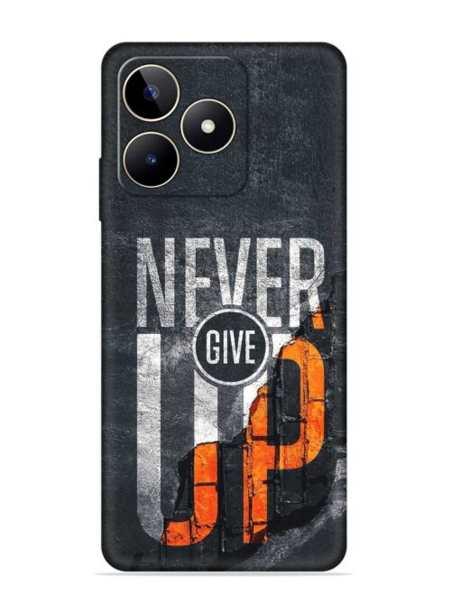 Never Give Up Embossed Soft Silicone Case for Realme Narzo N53 Zapvi