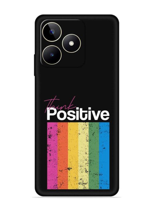 Think Positive Typography Embossed Soft Silicone Case for Realme Narzo N53 Zapvi