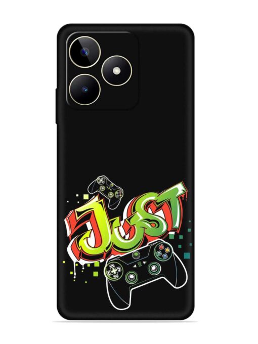 Graffiti Gamepad Illustration Embossed Soft Silicone Case for Realme Narzo N53 Zapvi