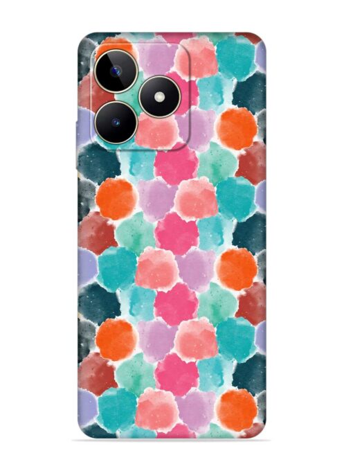 Colorful Seamless Pattern Embossed Soft Silicone Case for Realme Narzo N53 Zapvi