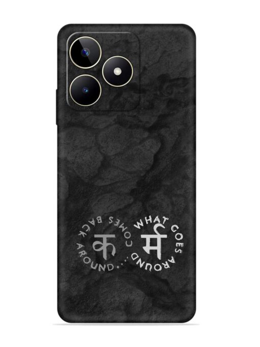 Karma Hindi Word Embossed Soft Silicone Case for Realme Narzo N53 Zapvi