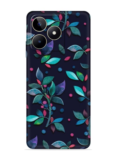 Decorative Watercolor Flower Embossed Soft Silicone Case for Realme Narzo N53 Zapvi