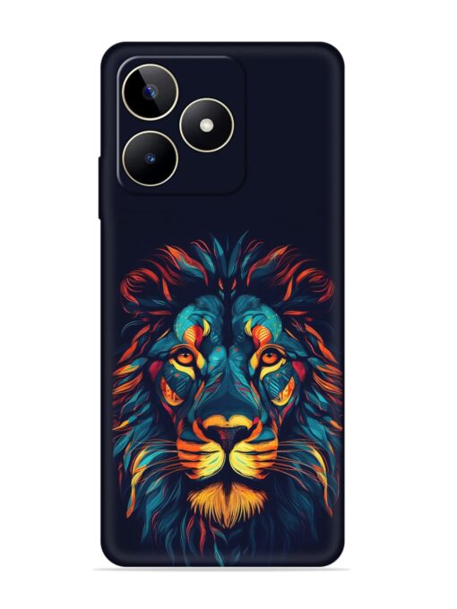 Colorful Lion Embossed Soft Silicone Case for Realme Narzo N53 Zapvi