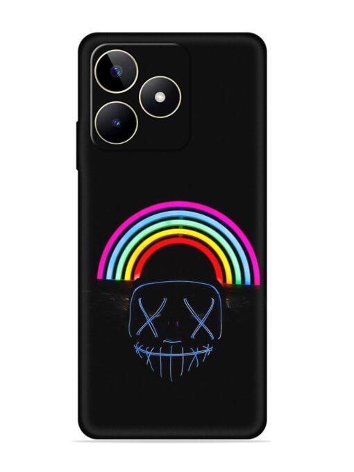 Mask Rainbow Embossed Soft Silicone Case for Realme Narzo N53 Zapvi