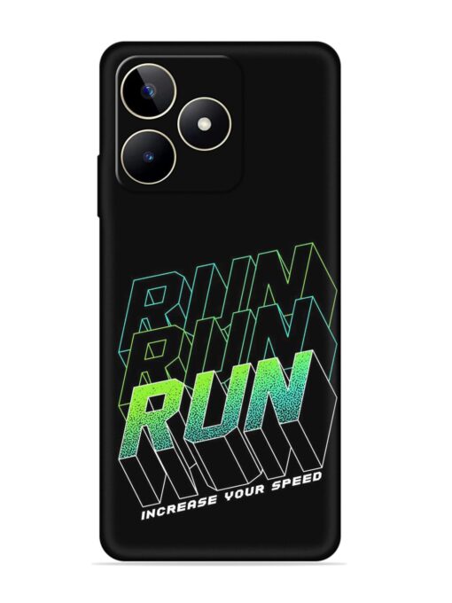 Run Embossed Soft Silicone Case for Realme Narzo N53 Zapvi