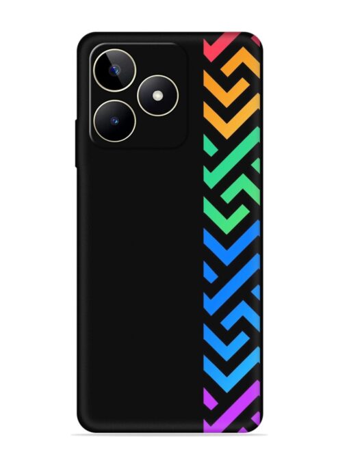 Colorshape Stripes Embossed Soft Silicone Case for Realme Narzo N53 Zapvi