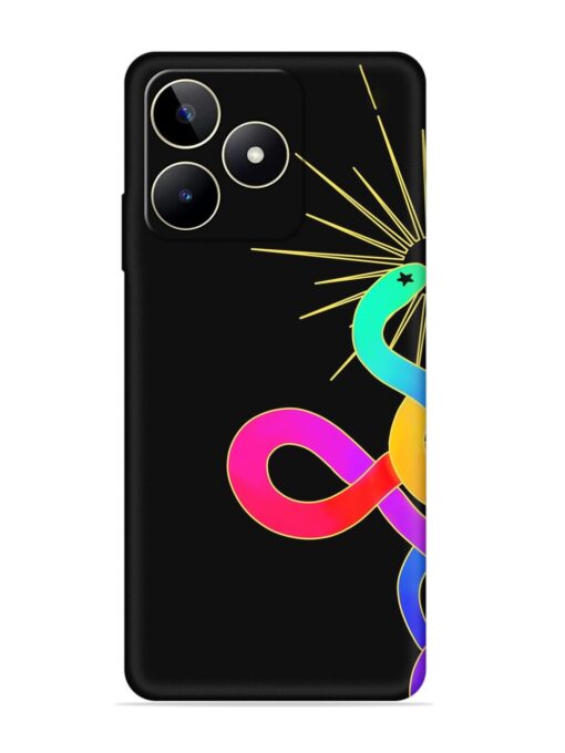 Art Geometric Abstraction Embossed Soft Silicone Case for Realme Narzo N53 Zapvi