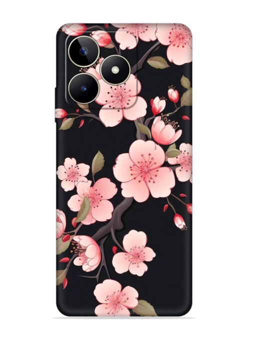 Cherry Blossom Embossed Soft Silicone Case for Realme Narzo N53 Zapvi