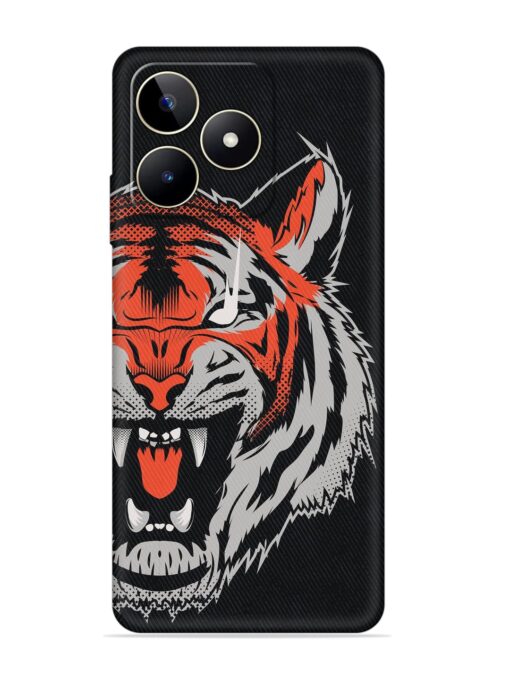 Tiger Aggression Embossed Soft Silicone Case for Realme Narzo N53 Zapvi