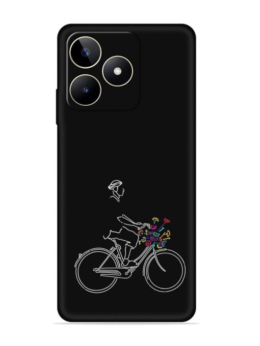 Minimalist Cycle Art Embossed Soft Silicone Case for Realme Narzo N53 Zapvi