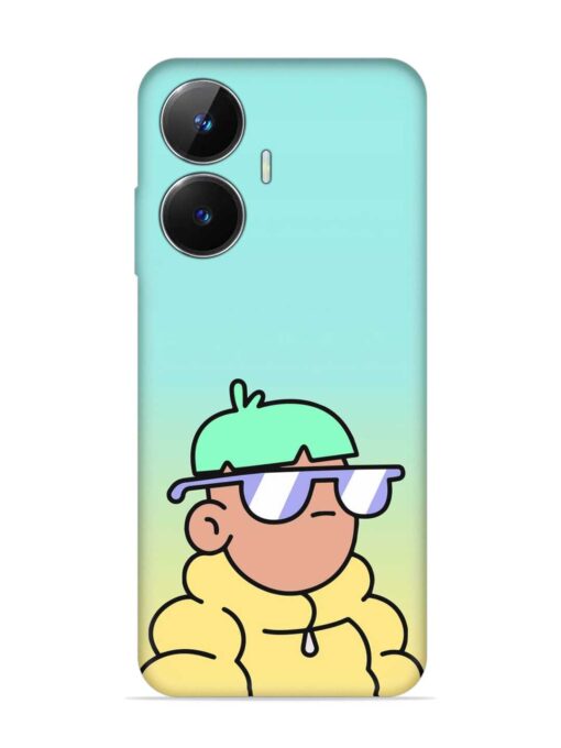 Doodles Cool Character Embossed Soft Silicone Case for Realme Narzo N55 Zapvi