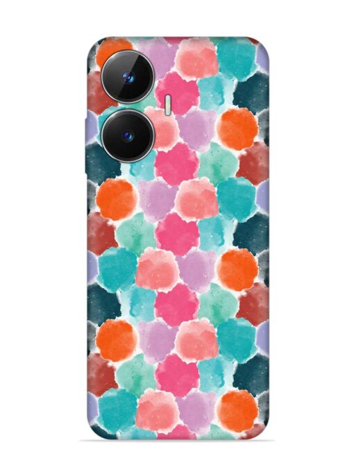 Colorful Seamless Pattern Embossed Soft Silicone Case for Realme Narzo N55 Zapvi