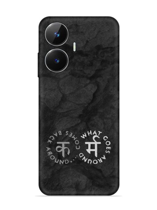 Karma Hindi Word Embossed Soft Silicone Case for Realme Narzo N55 Zapvi