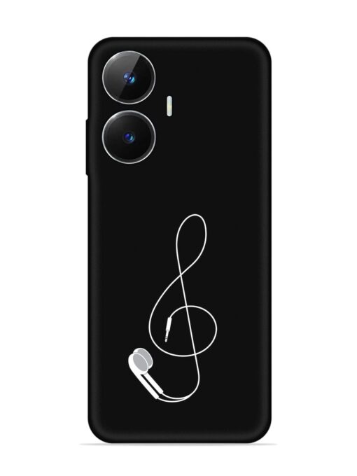 Music Earphone Vector Embossed Soft Silicone Case for Realme Narzo N55 Zapvi