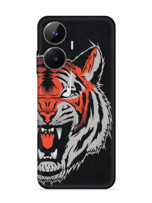 Tiger Aggression Embossed Soft Silicone Case for Realme Narzo N55