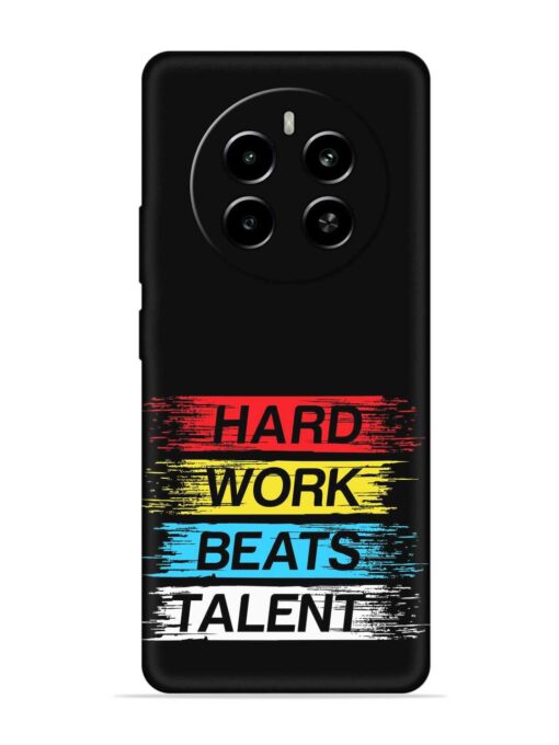 Hard Work Beats Embossed Soft Silicone Case for Realme P1 (5G) Zapvi