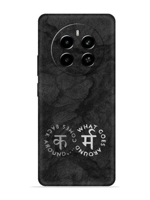 Karma Hindi Word Embossed Soft Silicone Case for Realme P1 (5G) Zapvi