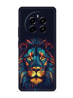 Colorful Lion Embossed Soft Silicone Case for Realme P1 (5G)
