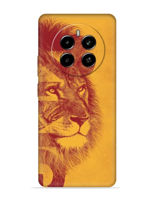 Gold Lion Crown Art Embossed Soft Silicone Case for Realme P1 (5G) Zapvi