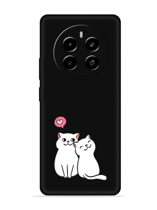 Cute Loving Cats Embossed Soft Silicone Case for Realme P1 (5G) Zapvi