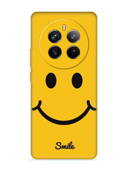 Yellow Smiley Embossed Soft Silicone Case for Realme P1 Pro (5G)