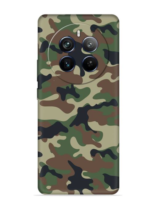 Army Military Camouflage Dark Green Embossed Soft Silicone Case for Realme P1 Pro (5G) Zapvi