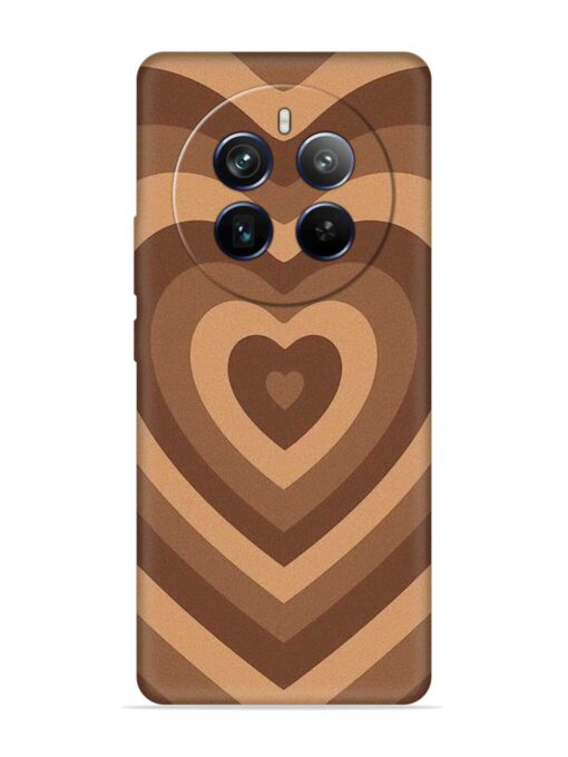 Brown Heart Embossed Soft Silicone Case for Realme P1 Pro (5G) Zapvi